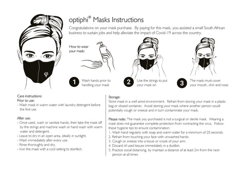 How to care for your mask