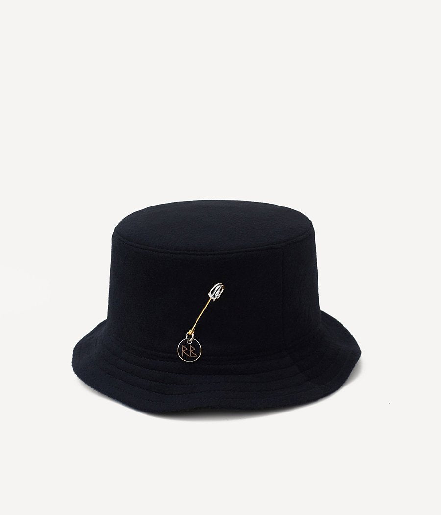 Womens Accessories Hats Ruslan Baginskiy Wool Embellished Bucket Hat in Black Save 16% 
