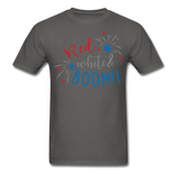 Red White & Boom T-Shirt - charcoal