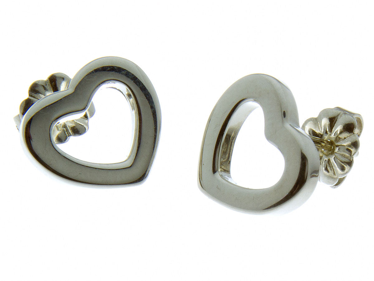 tiffany open heart earrings silver