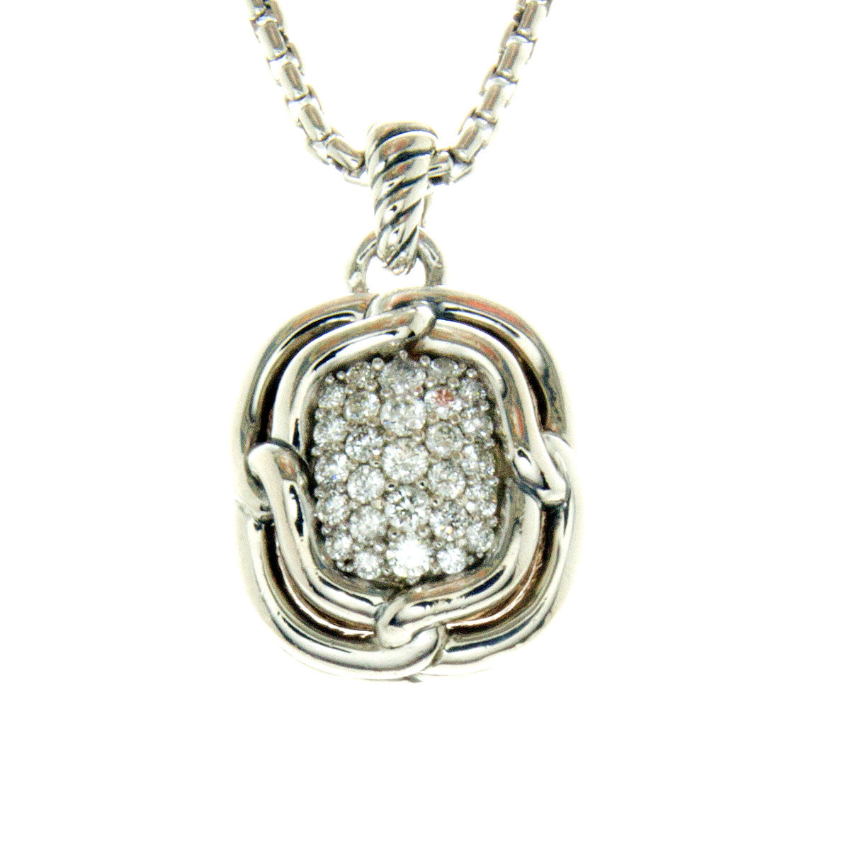 david yurman diamond circle necklace