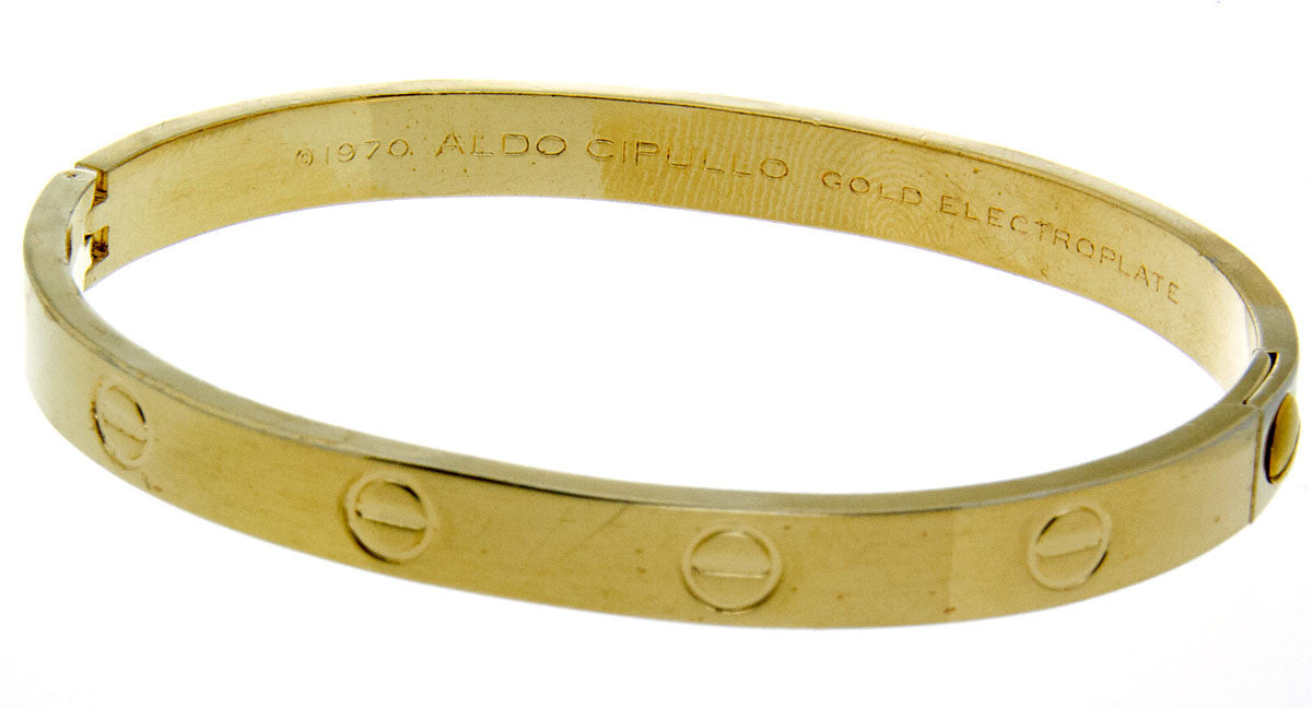 1970 aldo cipullo gold electroplate