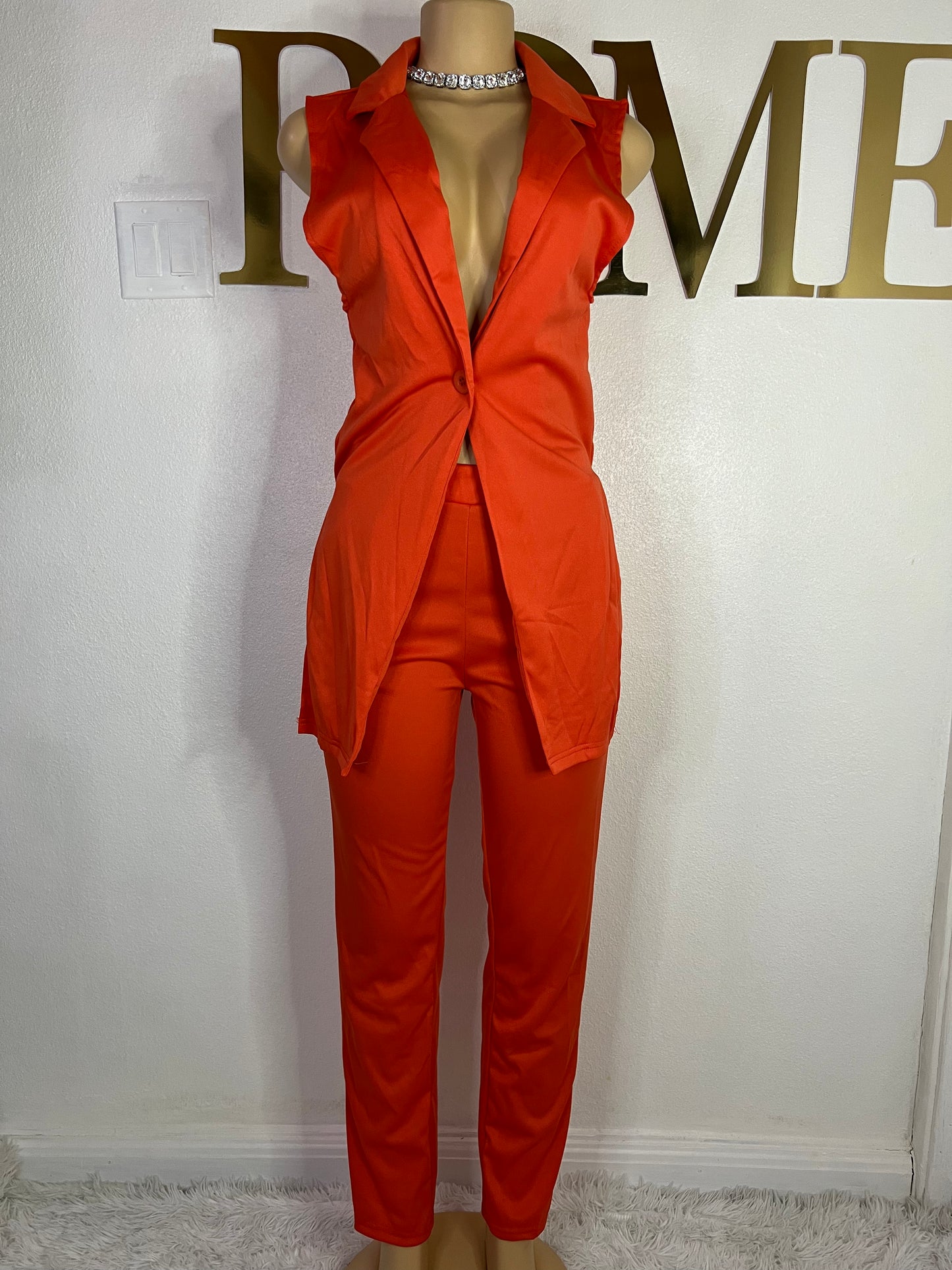 Theresa Pants Suit (Orange)