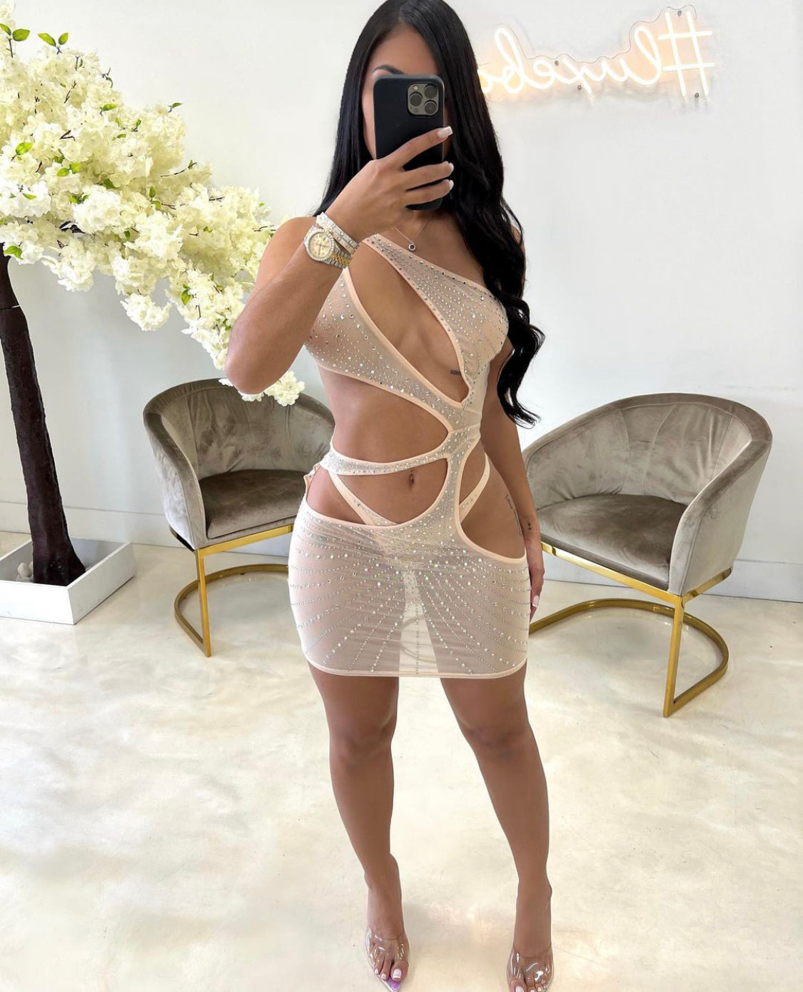 Alysa Dress (Nude)