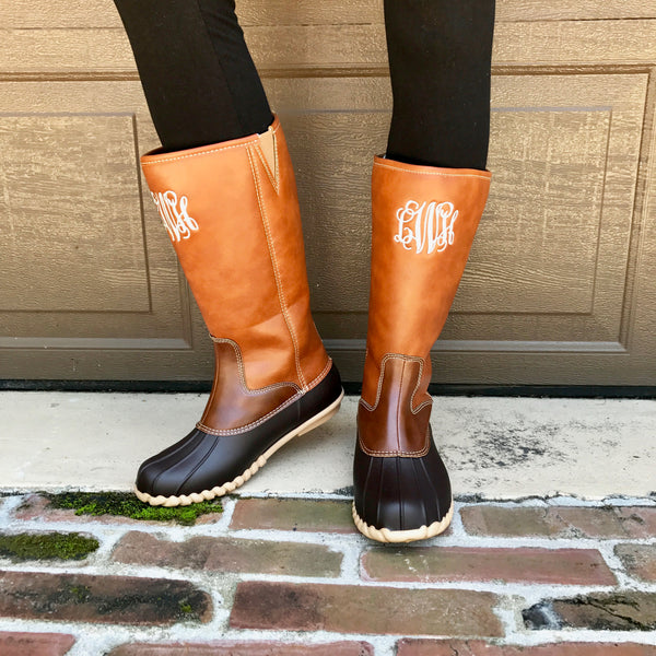 monogrammed duck boots i love jewelry