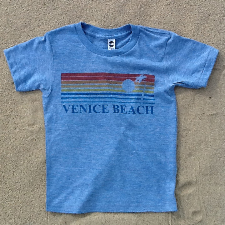 Kid's Venice Beach Sunset Tee - Blue