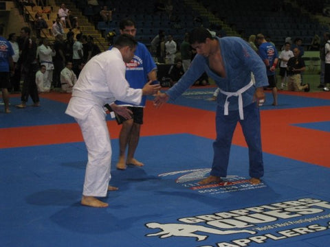 Nelson competing as a white belt