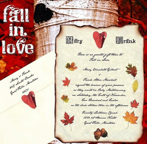 Fall wedding invitations for sale