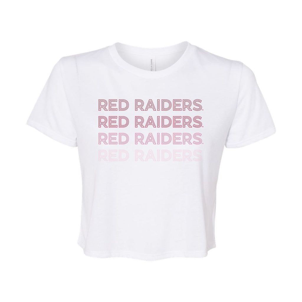 Texas Tech University Neon Nights Crop Short Sleeve T-shirt in White