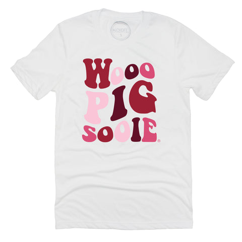 Groovy Short Sleeve T-shirt in White - University of Arkansas