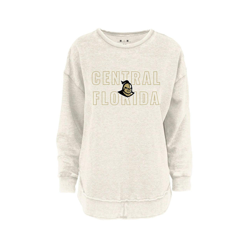 Outline Poncho Fleece Crew in Ivory - University of Central Florida