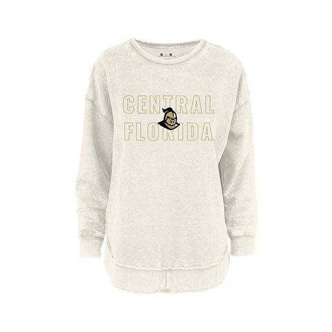 Outline Poncho Fleece Crew in Ivory - University of Central Florida