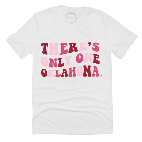 Groovy Short Sleeve T-shirt in White - University of Oklahoma