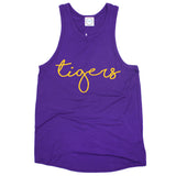 LSU Tigers Pride Script Open Back Tank