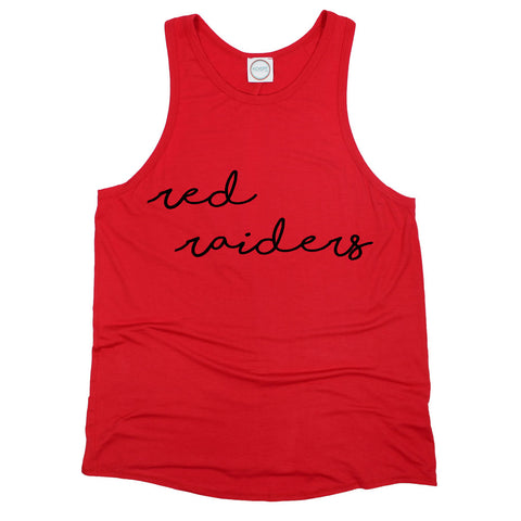 Red Raiders Pride Script Open Back Tank