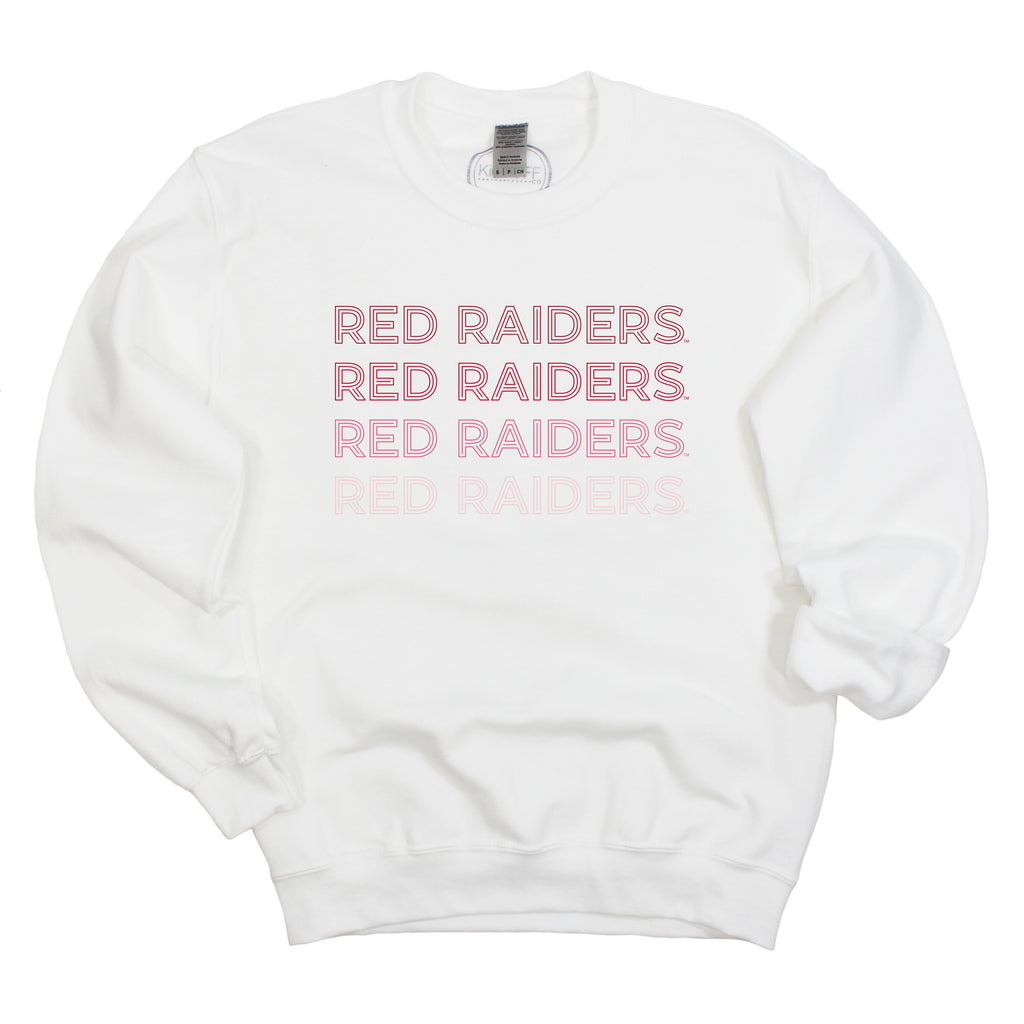 Texas Tech University Neon Nights Crewneck Fleece in White