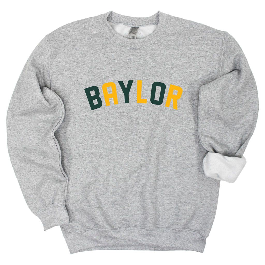 Glory Days Crewneck Fleece in Heather Gray - Baylor University