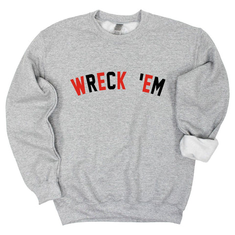 Glory Days Crewneck Fleece in Heather Gray - Texas Tech University