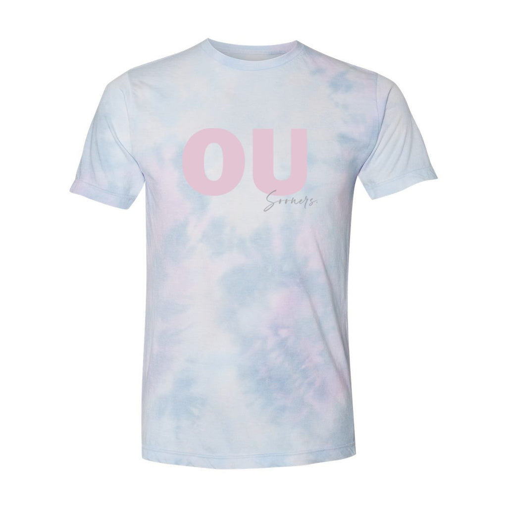 University of Oklahoma Spring Fling Tie-Dye T-Shirt in Cotton Candy