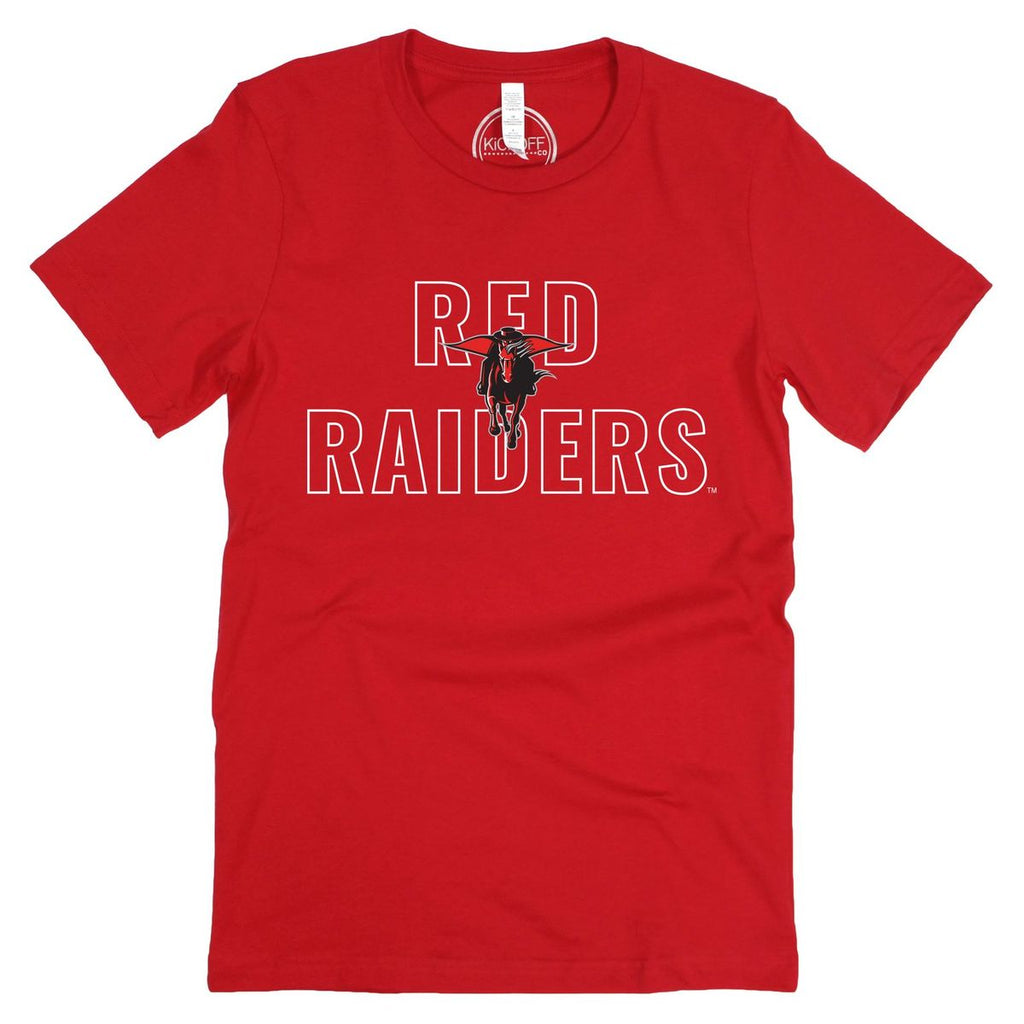 Texas Tech University Outline Short Sleeve T-shirt in Red