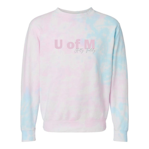 University of Mississippi Spring Fling Tie-Dye Sweatshirt in Cotton Candy