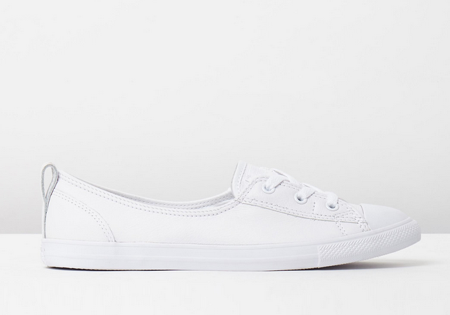 converse ballet flats white leather 