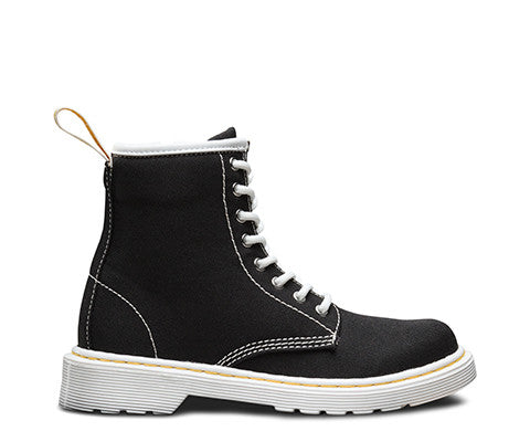 dr martens black canvas boots