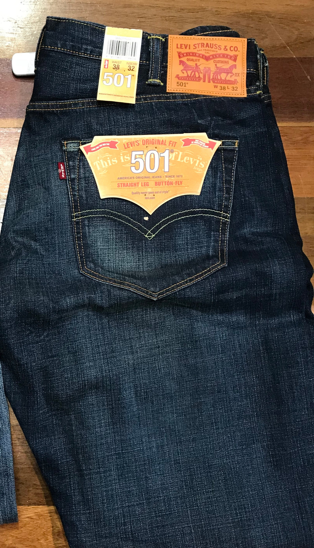 levi 501 original straight leg button fly