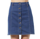 Riders By Lee Button Front Skirt Blue Revival