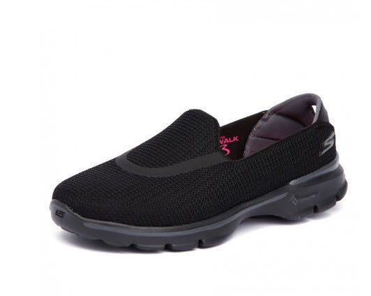 skechers go walk black sole