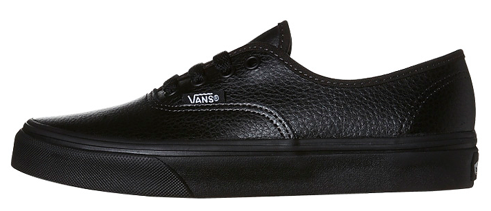 childrens black leather vans