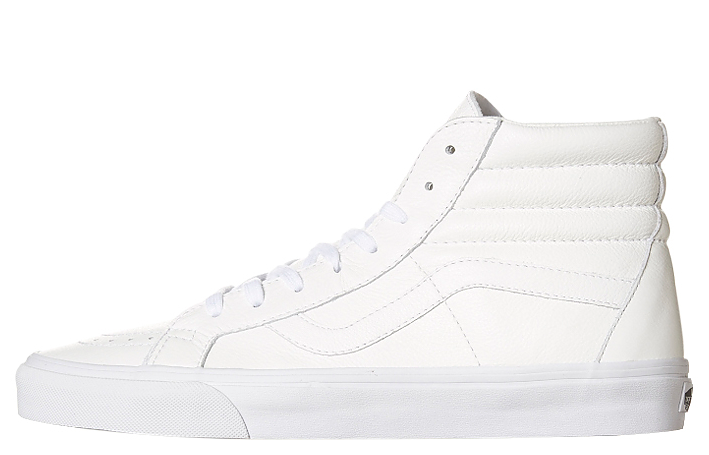 white leather vans sk8 hi