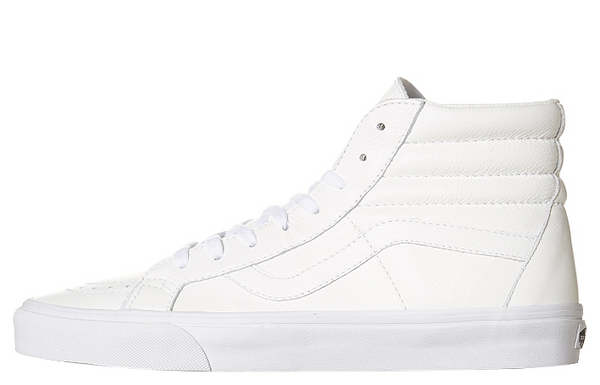 high top white leather vans