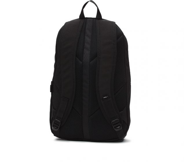 vans plain black backpack