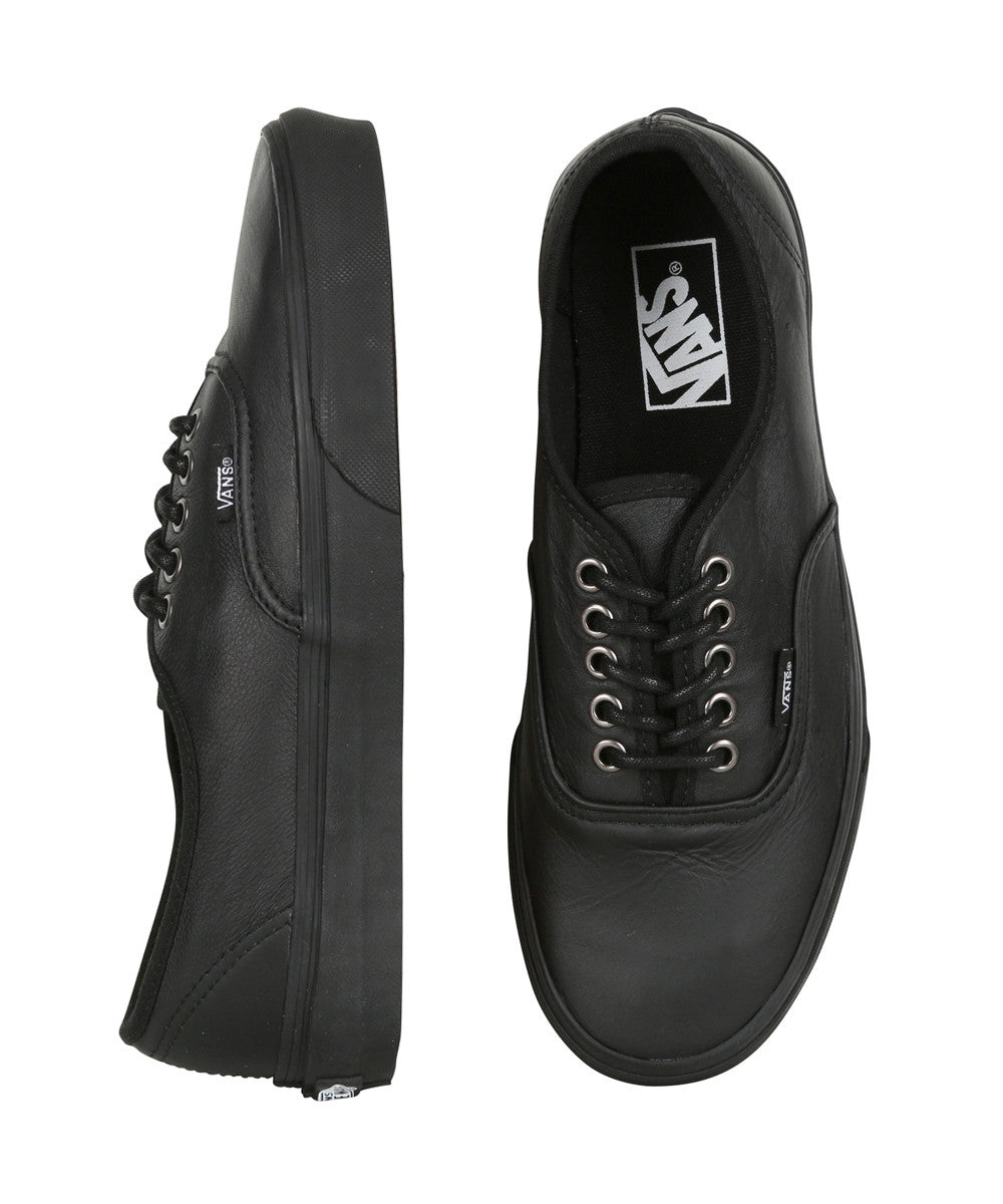 black leather vans school shoes