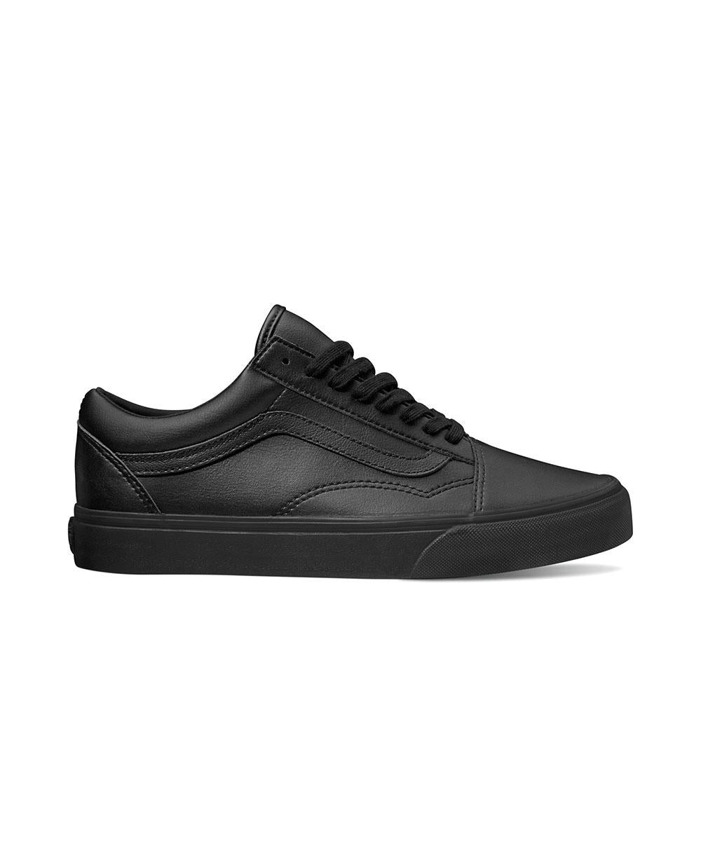 full black leather vans