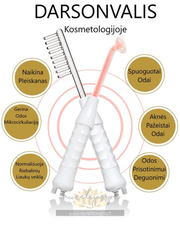 Darsonvalio aparatas - Darsonvalio elektrodai - Elektoterapija - Galvanika - Kosmetologinė įranga - AurelijosSPA