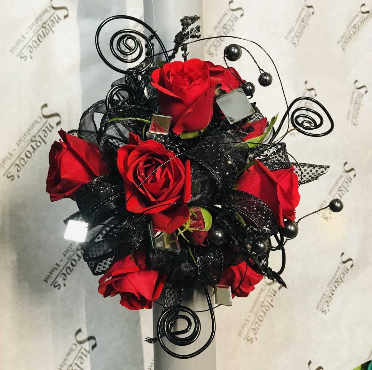 black rose corsage prom