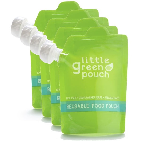 Little Green Pouch (4-Pack) - Reusable Food Pouches