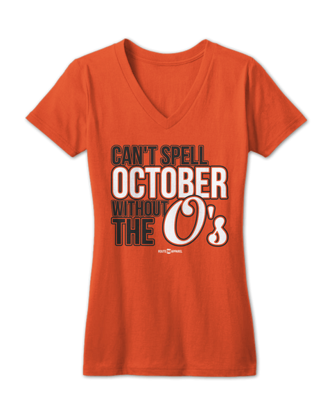 Can't Spell October Without The O's (Orange) / Women's V-Neck Shirt