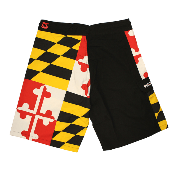 STDKNSK9 Mens Maryland USA Flag Board Shorts Beach Pants