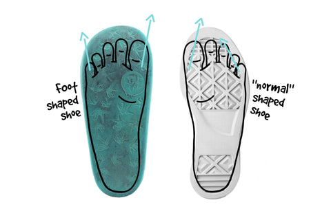 natural foot shaped shoes