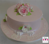 Pretty in Pink Floral Cake