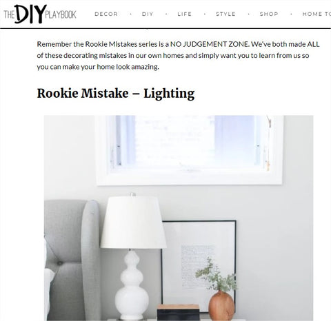 Rookie Mistake: Rules for Lighting