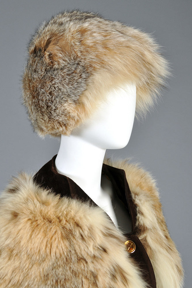 1970s Gucci Suede + Lynx Fur Cape | BUSTOWN MODERN