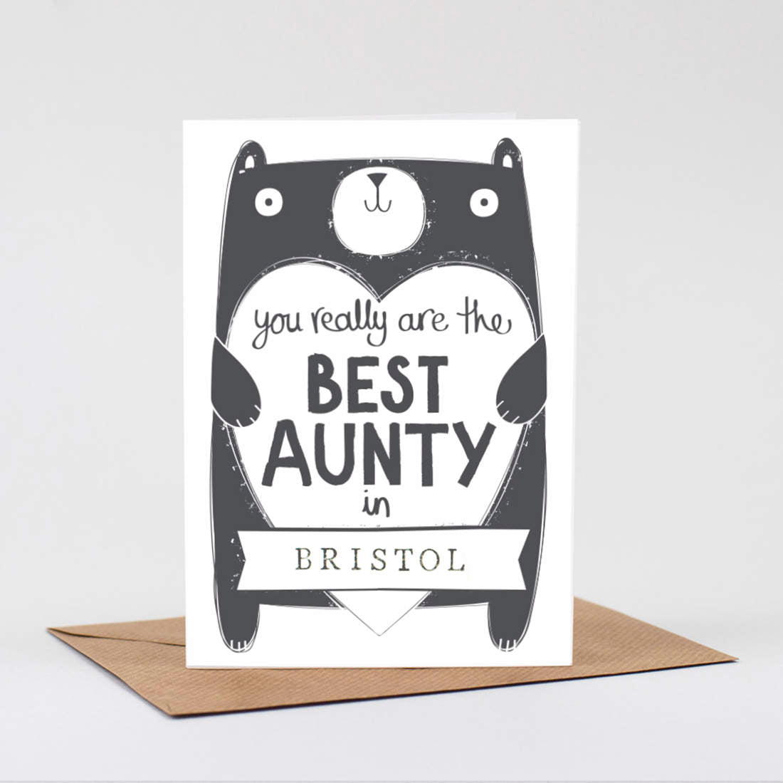 Personalised Best Aunty Or Auntie Birthday Card Tandem Green