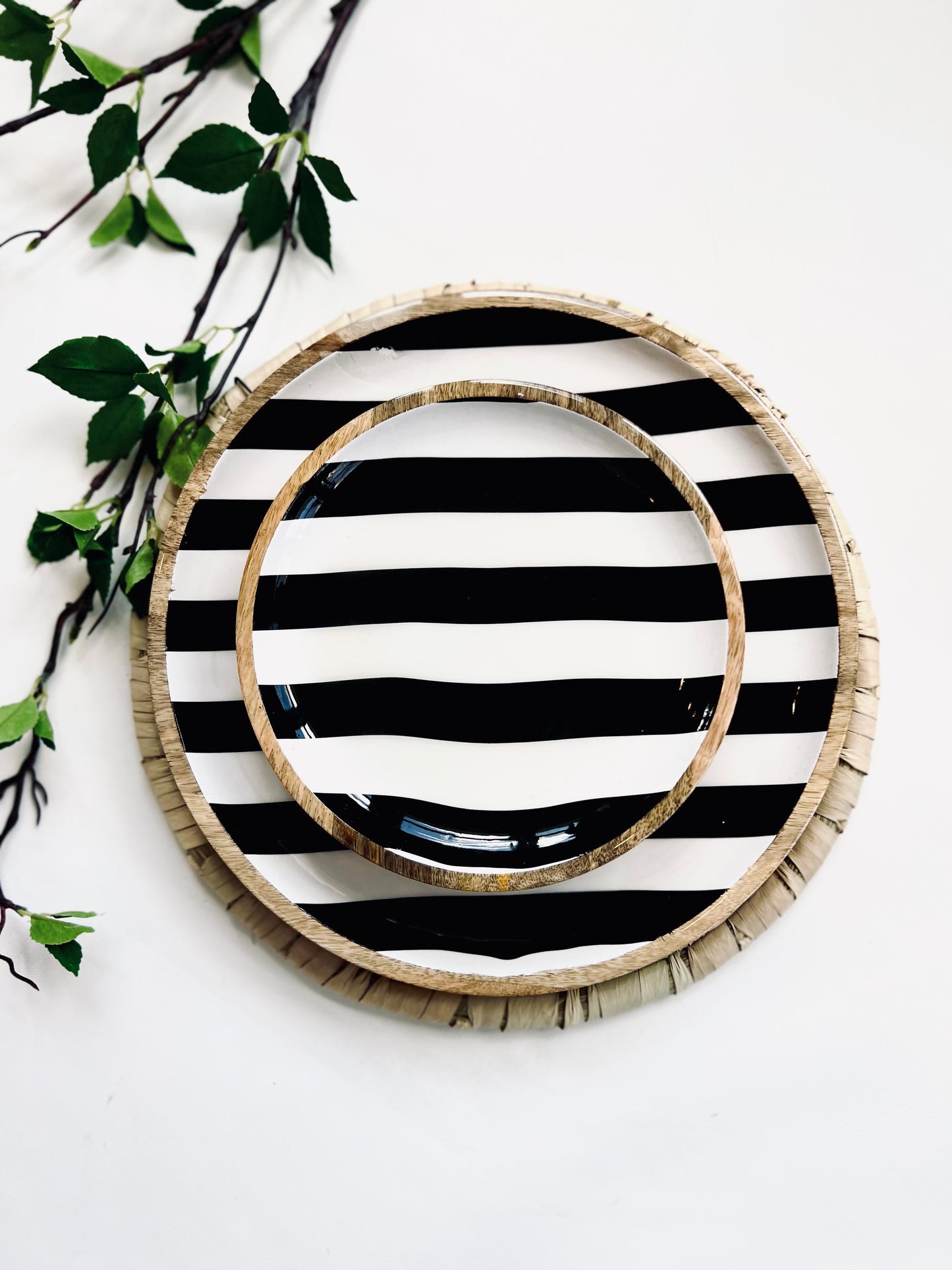 Wood and Enamel Plates