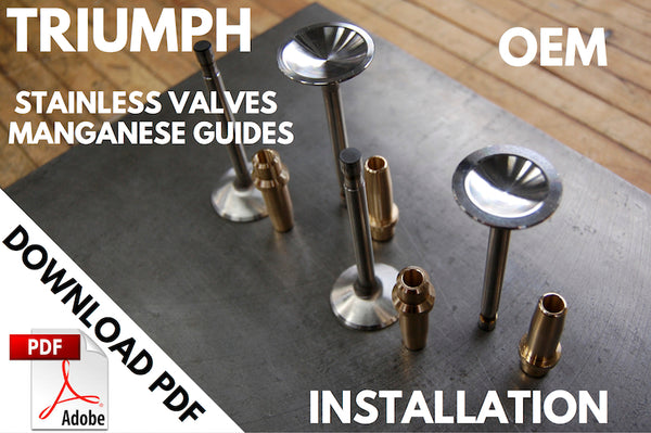 Triumph 650 750 stainless valve installation