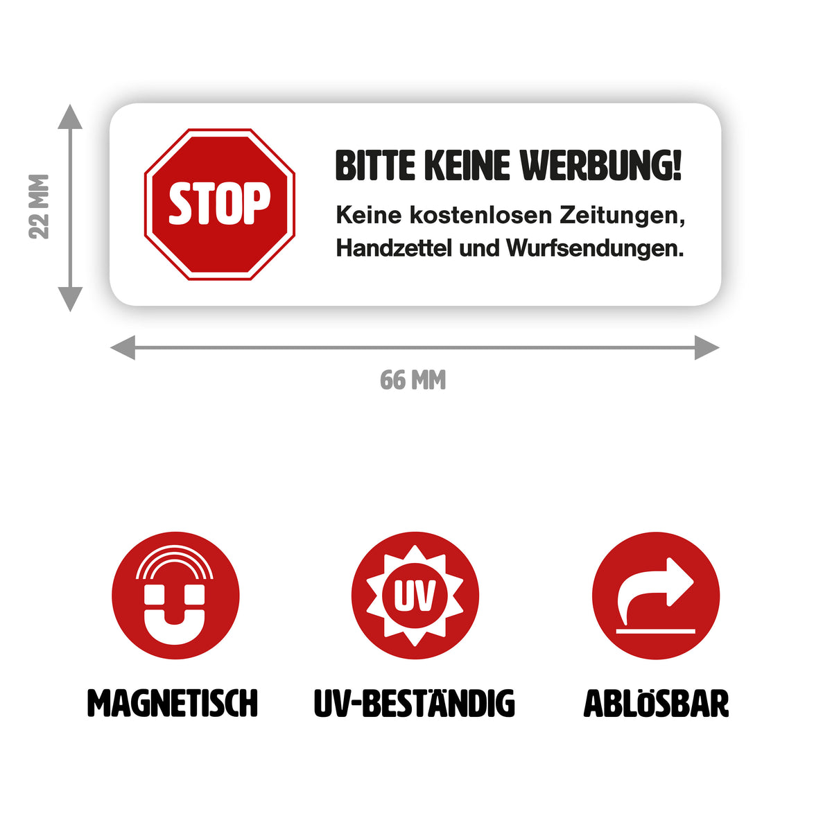 Magnet Schild Bitte Keine Werbung Fur Briefkasten Gobrecht Ulrich
