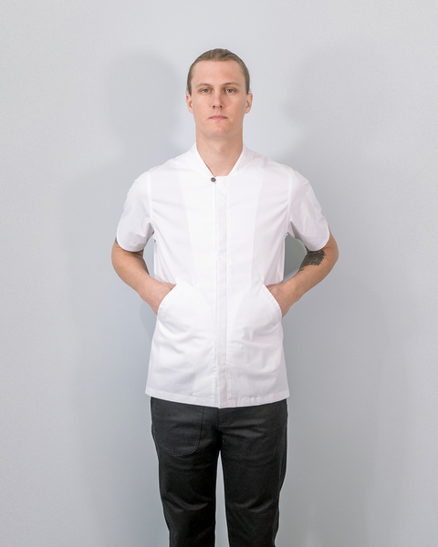 male white chef shirt